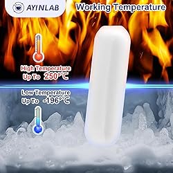 AyinLab PTFE Magnetic Stir Bar Set 8pcs, Magnetic