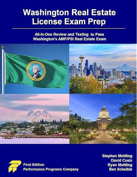 Amazon Com Washington Real Estate License Exam Prep All In One Review And Testing To Pass Washington S Amp Psi Real Estate Exam 9780915777457 Mettling Stephen Cusic David Mettling Ryan Scheible Ben Books