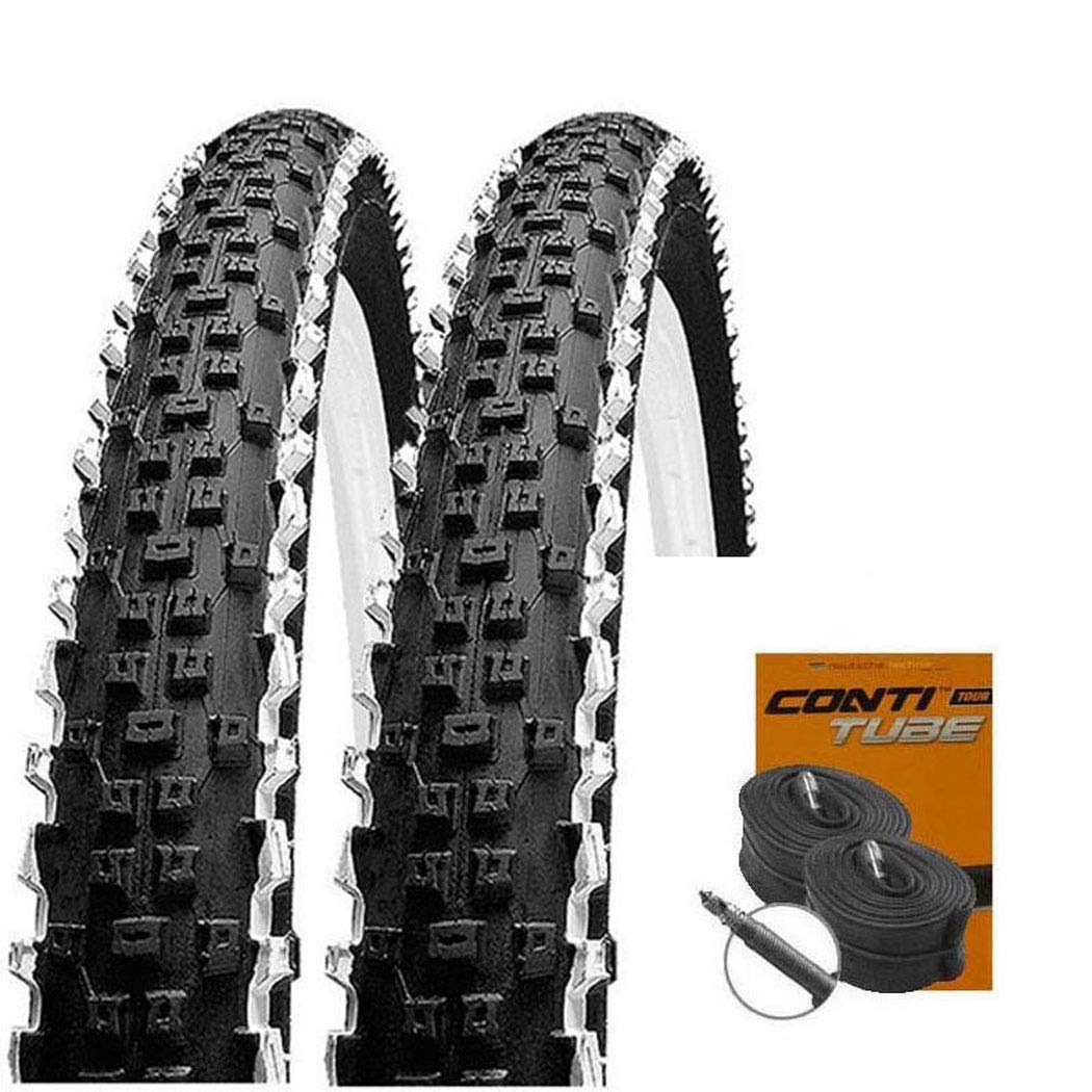 Velo.Set 2 X Schwalbe Rapid Rob MTB Reifen 57-584 (27,5x2,25") + Schläuche Mit Autoventil