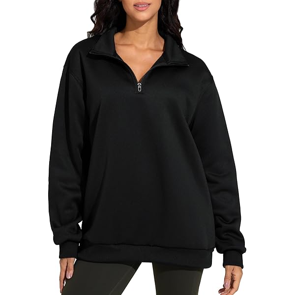 RBX Women's 1/4 Zip Sweatshirt, Transitional Luxe Athleisure