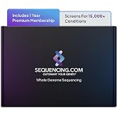 Whole Genome Sequencing Bundle | Genetic Testing WGS Kit | All-in-One DNA Test | Personalized Health, Disease Screening, Carrier Status, Health Predispositions &amp; Wellness Reports