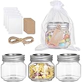 PUSKMAY 8 oz Mason jars,small glass jars with lids,Canning Jars with Airtight Metal Covers for Jam, Honey, Spices,Candle, Wedding Favors, Food Storage & DIY Crafts (4 pack)