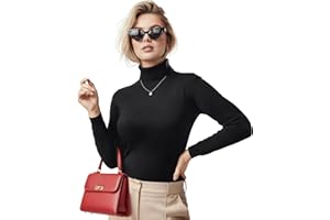 NY Threads Long Sleeve Turtleneck Women Thermal Base Layer Slim Fit Active Shirt