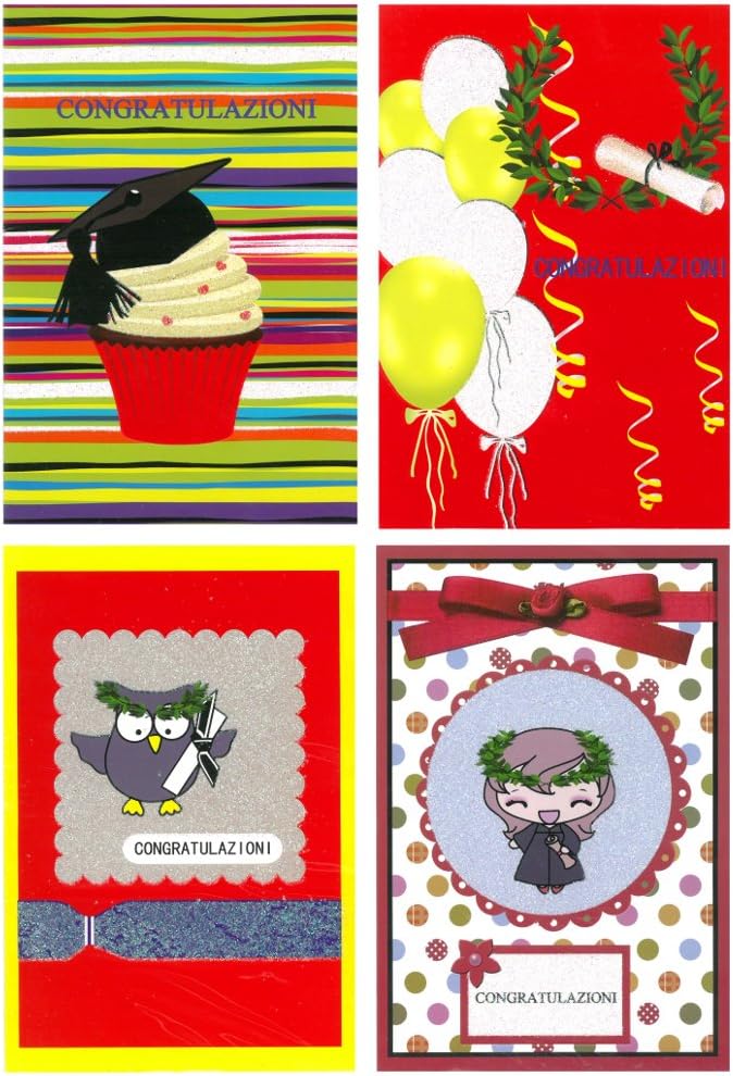 Biglietto Auguri Laurea C Glitter 11 5x17cm 1pz Amazon It Cancelleria E Prodotti Per Ufficio