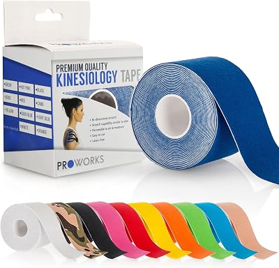 Proworks Kinesiology Tape 5m Roll Dark Blue Elastic Muscle Support