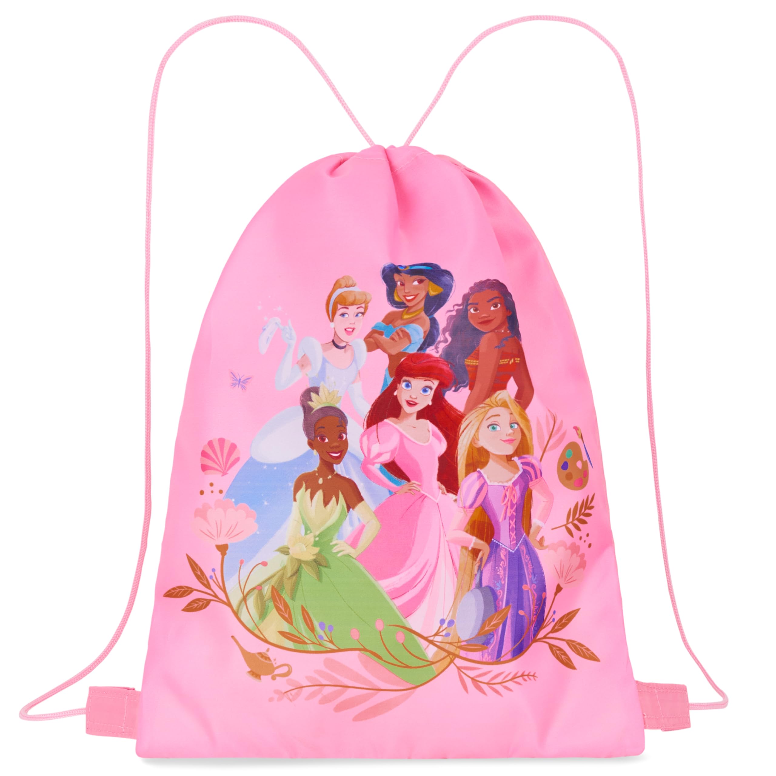 Disney Stitch Drawstring Bags for Kids Swimming Bag Spiderman String Backpack School PE Kit Travel Beach Holiday Sports Gym (Pink Princess)