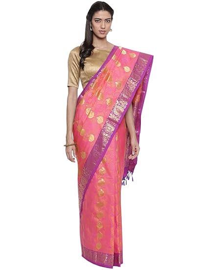 Pure Dharmavaram Silk Saree - Orange - (CCMYSS8962)