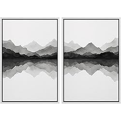 MUDECOR Framed Canvas Print Wall Art Set Black and