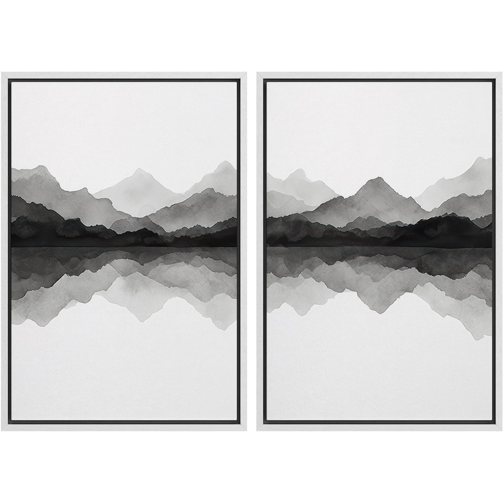 MUDECOR Framed Canvas Print Wall Art Set Black and