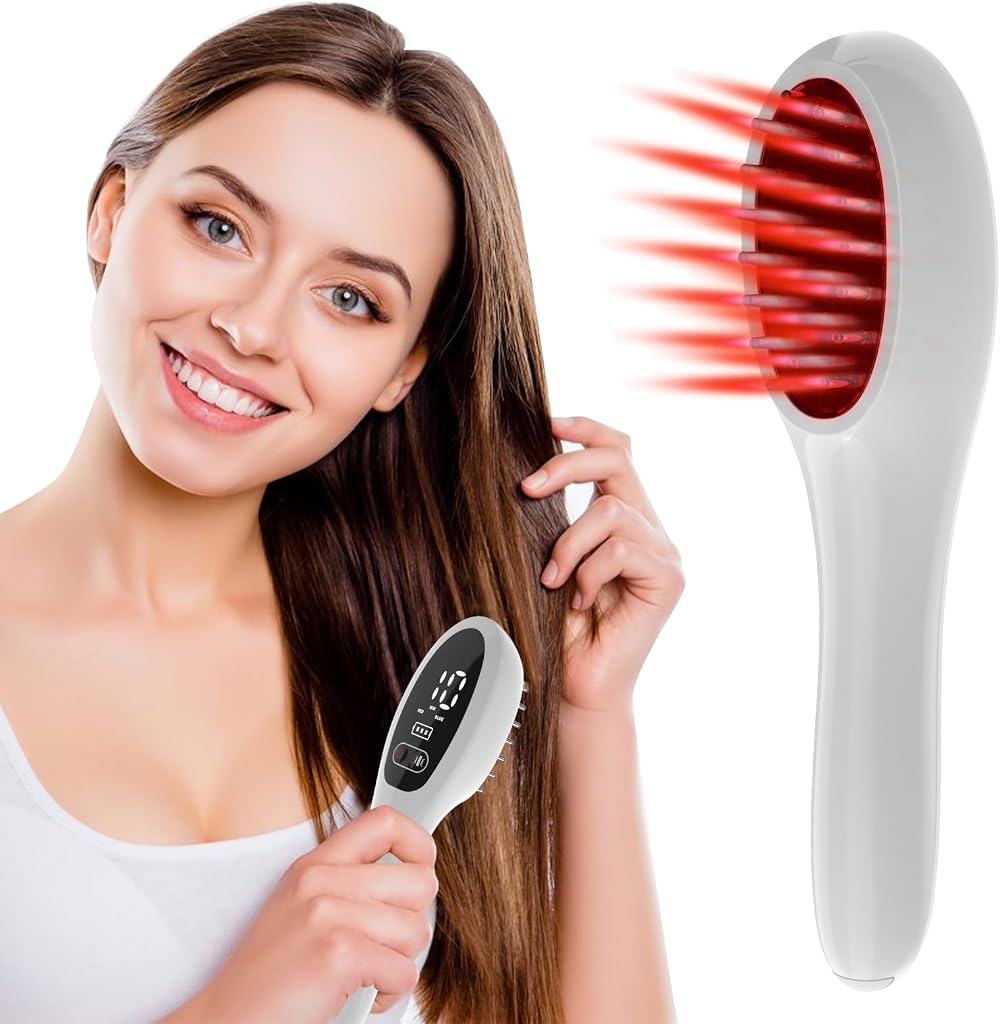 iKeener Red Blue Light Therapy Hair Growth Comb Portable Hair Loss Prevent