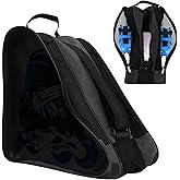 FOUUA Unisex Ice Skate Bag with Adjustable Shoulder Strap - Breathable Oxford Cloth Skating Shoes Storage Bag