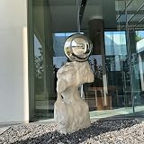 HomDSim 7pcs Gazing Globe Mirror Ball Set, Stainless Steel Garden Decor view 3