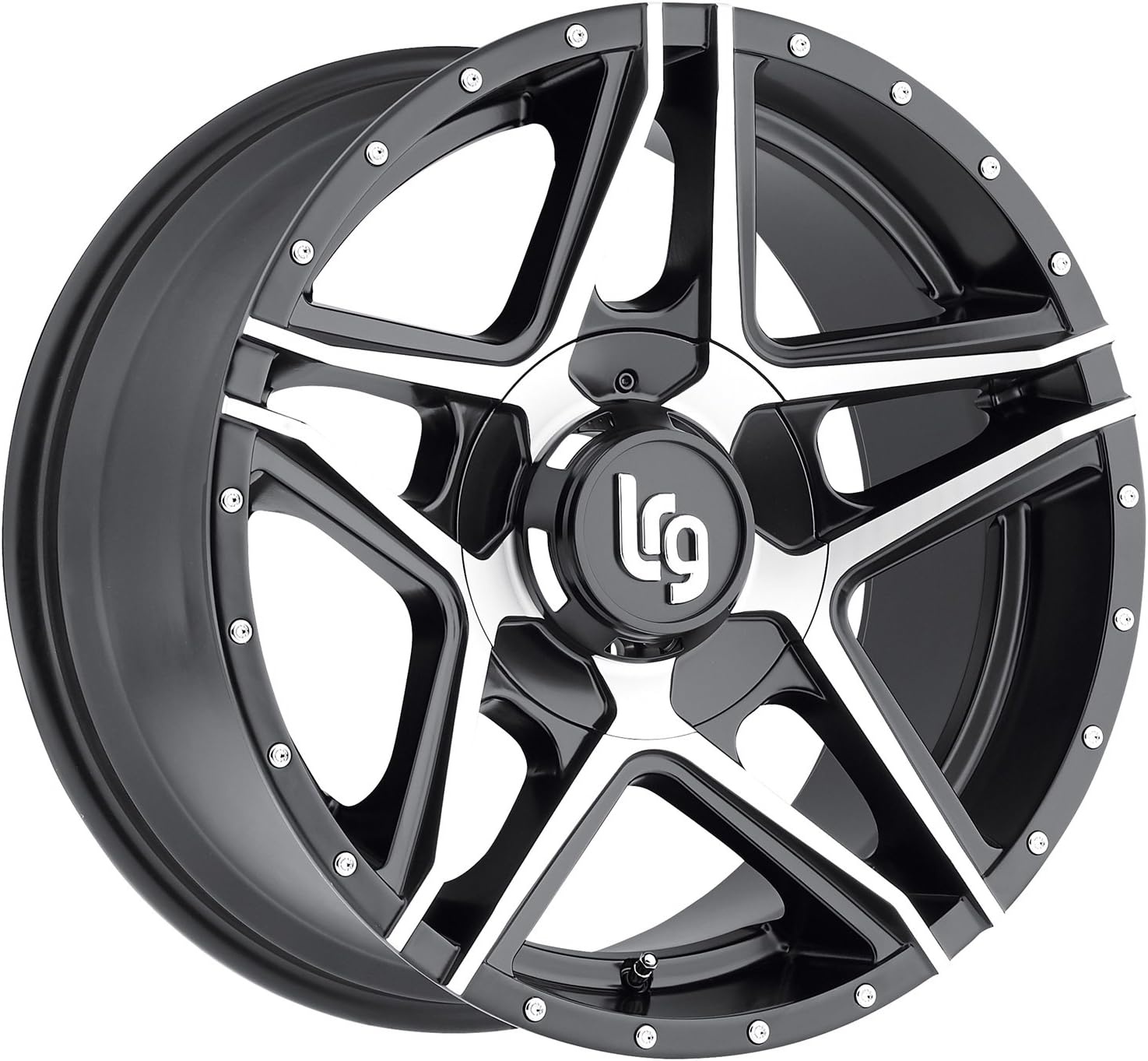 LRG Rims LRG109 Pike Satin Black Wheel with Machined Face (20x10"/5x5")