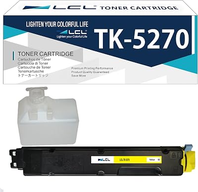 LCL TK5270 Yellow Toner for Kyocera ECOSYS M6230cidn P6230cdn M6630cidn (1 Pack)