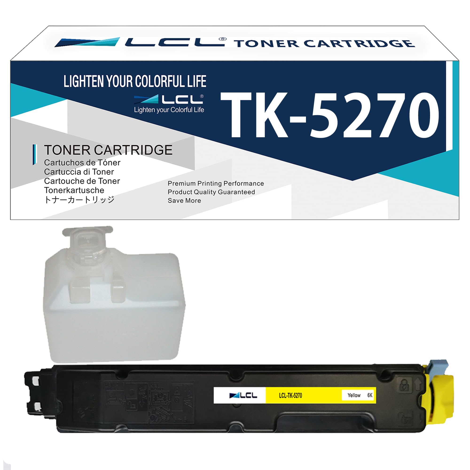 LCL TK5270 Yellow Toner Cartridge Replacement for Kyocera TK-5270 TK-5270Y TK5270Y Replacement for Kyocera ECOSYS M6230cidn M6230cidnt P6230cdn M6630cidn (1 Pack)