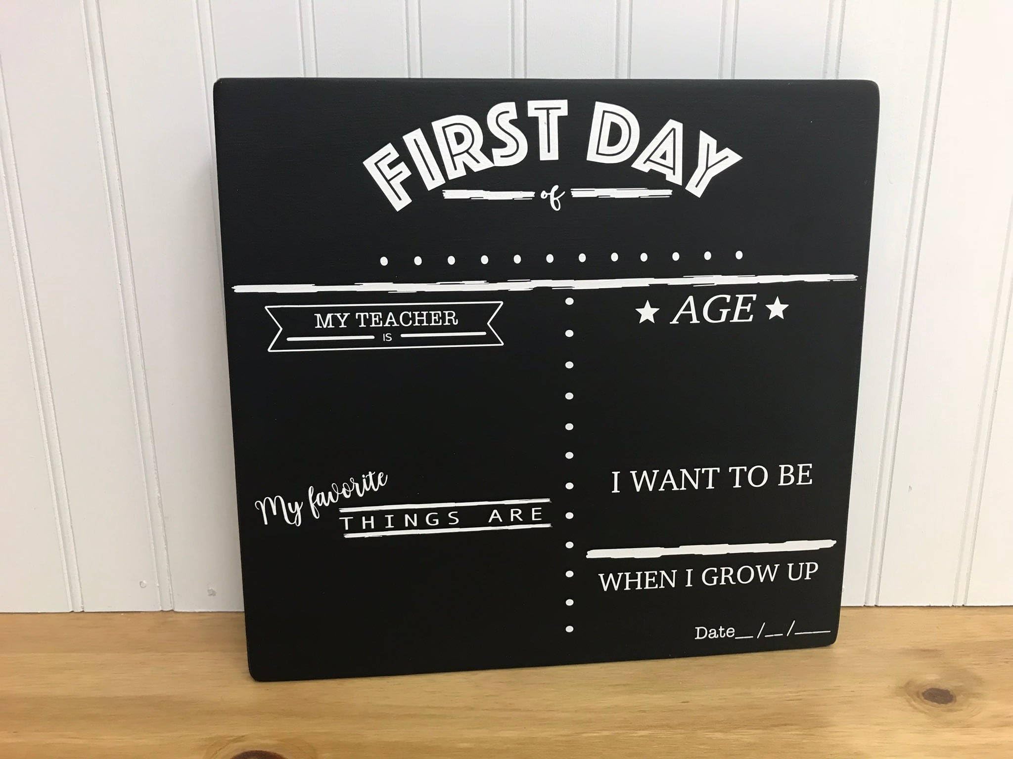 Wood Plaque Reversible First and Last Day of School Chalkboard First Day of School Chalkboard Last Day of School Chalkboard 11.25 X 12 inches