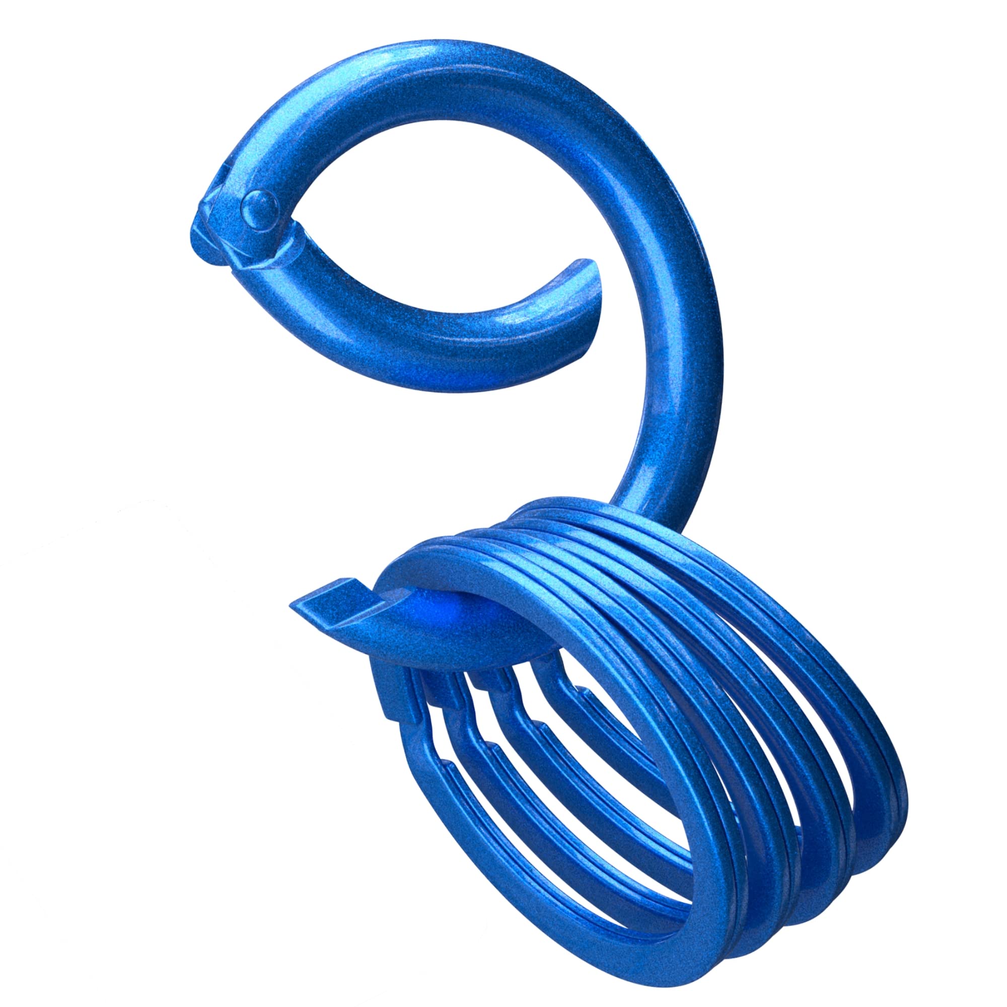 Silipac Keychain Kit Circle Carabiner O Ring Set Universal Size Round Strong Key Rings (Navy Blue)