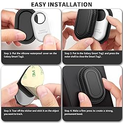 2 Pack Adhesive Case for Samsung Galaxy SmartTag2