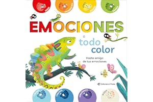 Emociones a todo color: Libro de cartón para bebés en español - Cuentos para niños de 2 años para aprender colores y 8 emociones - Board book for babies in Spanish; learn emotions and colors