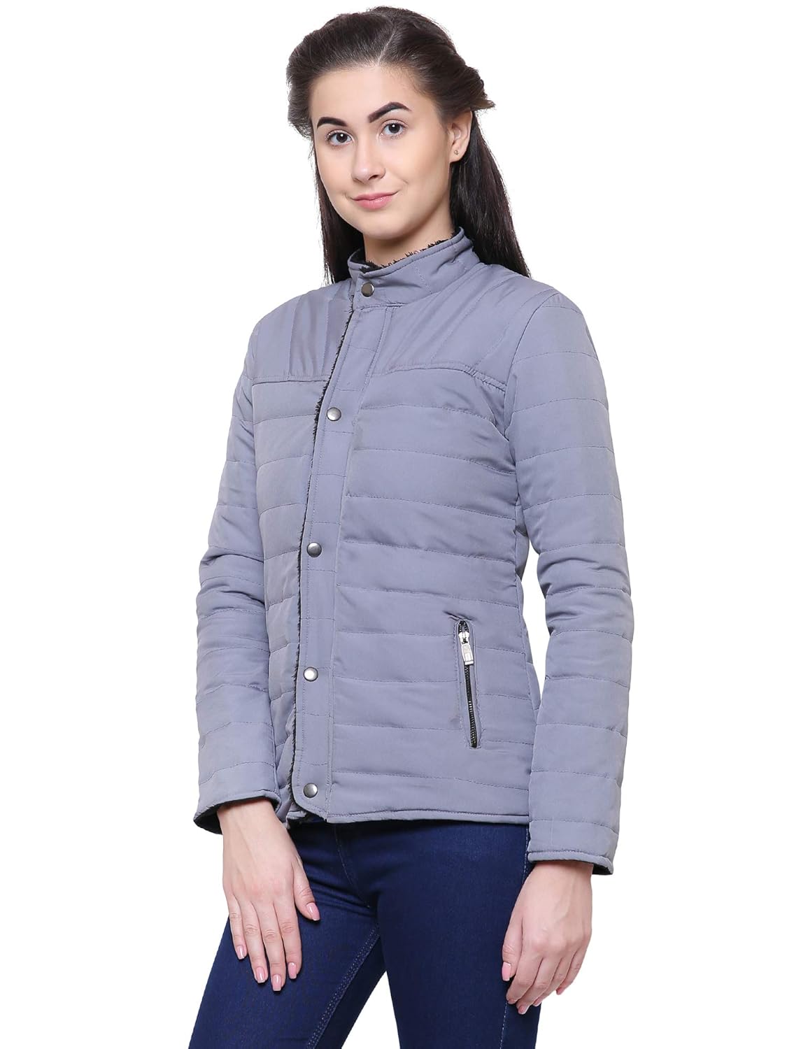 mizago women's long sleeves blended bomber jacket