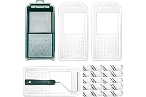 Coatpro Twools Paint Roller Kit, 15 Pcs 4 Inch Small Paint Roller, Paint Tray, Paint Tray Liners and Paint Roller Frame, Home Improvement Paint Supplies, Mini Paint Rollers for Painting Walls