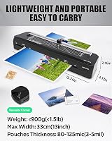BAYGE A3 Laminator with Built-in Trimmer, 60-70s Warm-up, 30 Sheets view 7