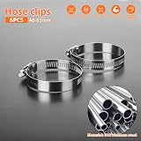 drado Jubilee Hose Clips 40-63mm Stainless Steel 6 Pack Worm Drive Clamps view 2