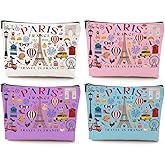 4pcs Funny Paris Travel Gifts for Women Makeup Bag France Paris Lovers Gift Birthday Mothers Day Christmas Cosmetic Bag Toiletry Bags Travel Essentials Friendship Gifts for Girls Friend Travelers