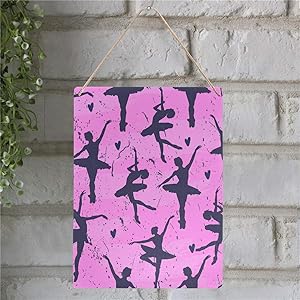 WHIOFE Cool Tin Signs Seamless Cute with Dancing Ballerinas and Classic Vintage Tin Sign Wall Decor Wall Decor for Home Bar Pub Diner