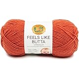 Lion Brand Yarn Feels Like Butta Yarn, Orange