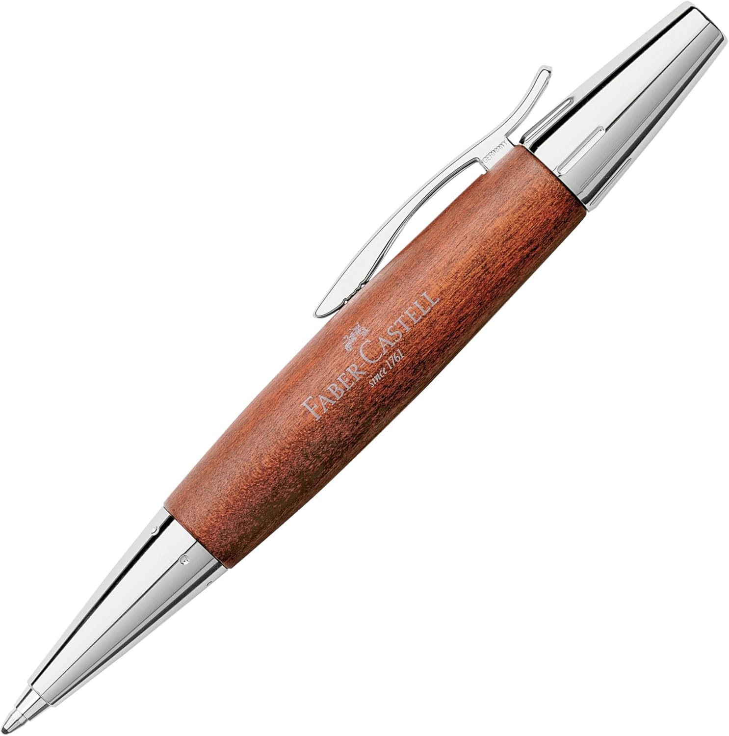 E-MOTION BALLPOINT WOOD/CHROME BROWN, Brown,Black