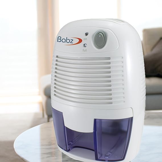 Babz 500ml Compact and Portable Mini Air Dehumidifier for Damp, Mould
