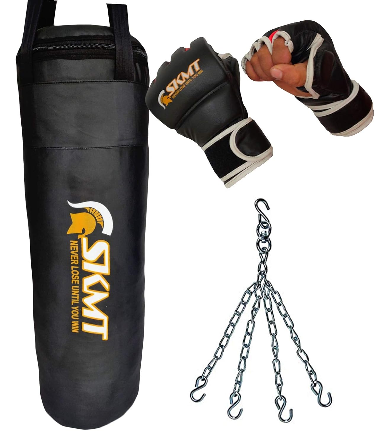 Buy SKMT Black Synthetic Leather Boxing Punching Bag Unfilled with