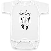 Pineapple Pancake Kids Hola Papa Spanish Pregnancy Announcement Infant Bodysuit - Gift For New Dad