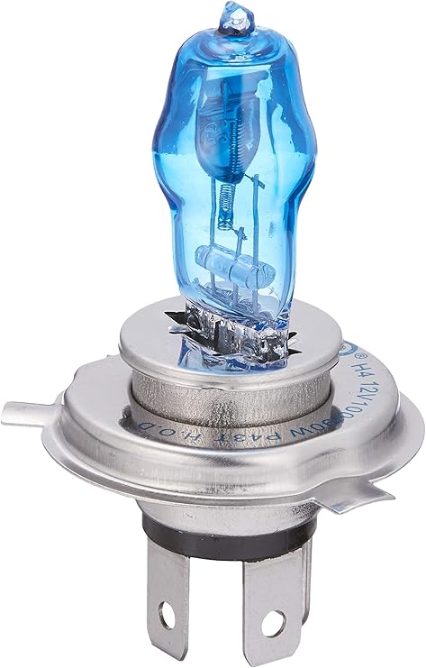 Amazon E Auto Fun ハロゲンバルブ H4 高効率タイプ 100w 6000k ヘッドライト球 ホワイト 2個セット ハロゲンバルブ 車 バイク