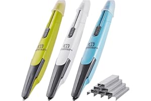 NEEWAY 3 Pack Office Executive 3 in 1 Staple Removers, Multi-Functional Magnetic Staple Remover Tool with Utility Knife and 1000 Staples, Professional Staple Puller Remover for Office, Home