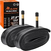 YUNSCM 2-PCS 27.5" Heavy Duty Bike Tubes 27.5 x 1.75/2.40 (45/62-584) | AV48mm Schrader Valve Bicycle Inner Tubes Compatible with 27.5x1.75/1.95/2.0/2.1/2.125/2.25/2.35/2.4 Mountain Bike Tire Tubes