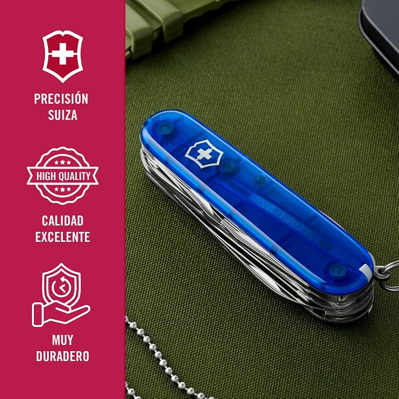 Swiss Champ Swiss Army Knife - 33 funções multiusos, azul