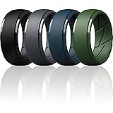 ThunderFit Men's Silicone Rings 10mm Wide 2.5mm