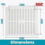Map Adjustable Air Vent with Flyscreen Cover 9x9 White Hit Miss Triple Brick view 3