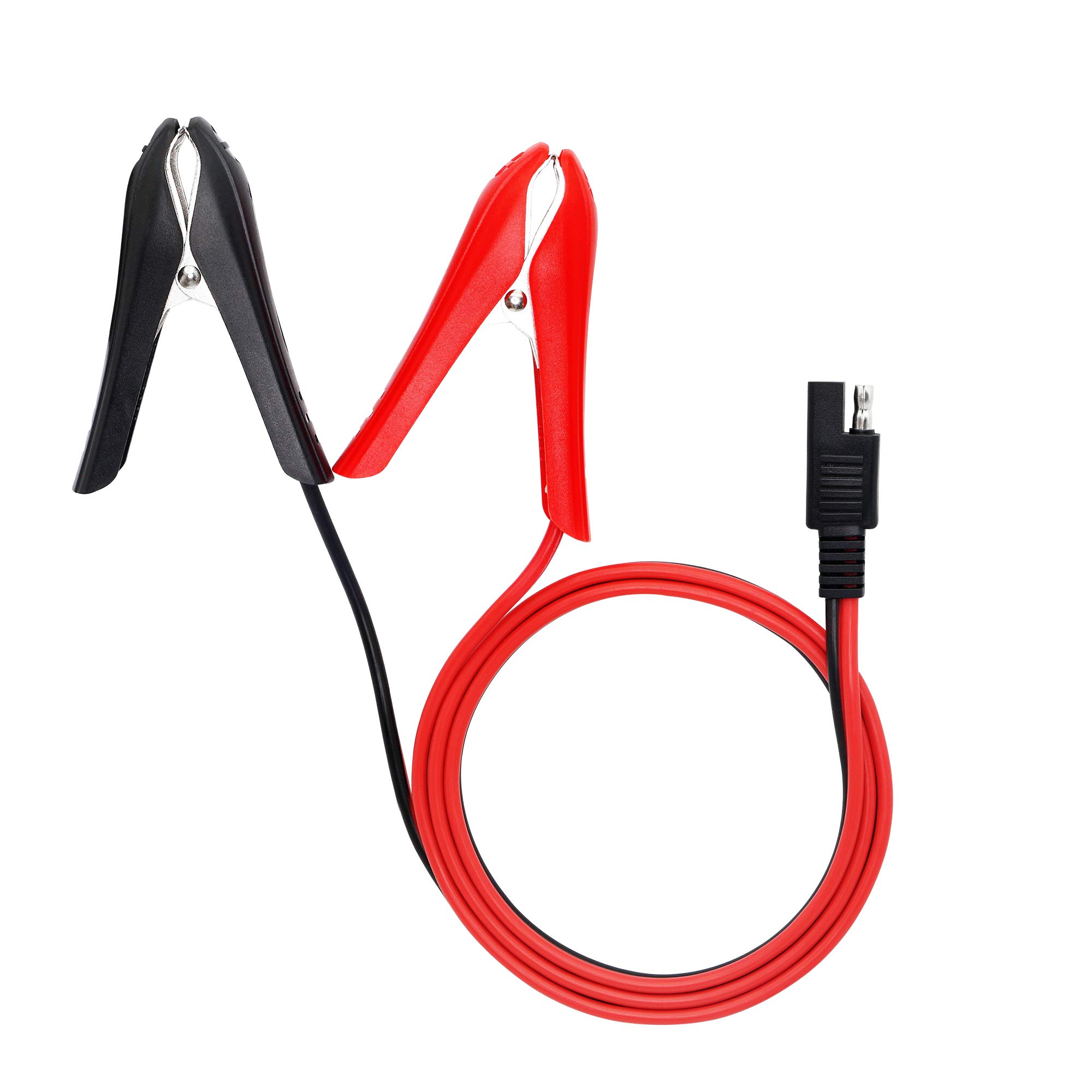 PNGKNYOCN 12V Battery Alligator Clip to SAE Connector Extension Cable,15AWG SAE Quick Release Adapter to Alligator Clips Quick Disconnect Cable（1M/3FT）