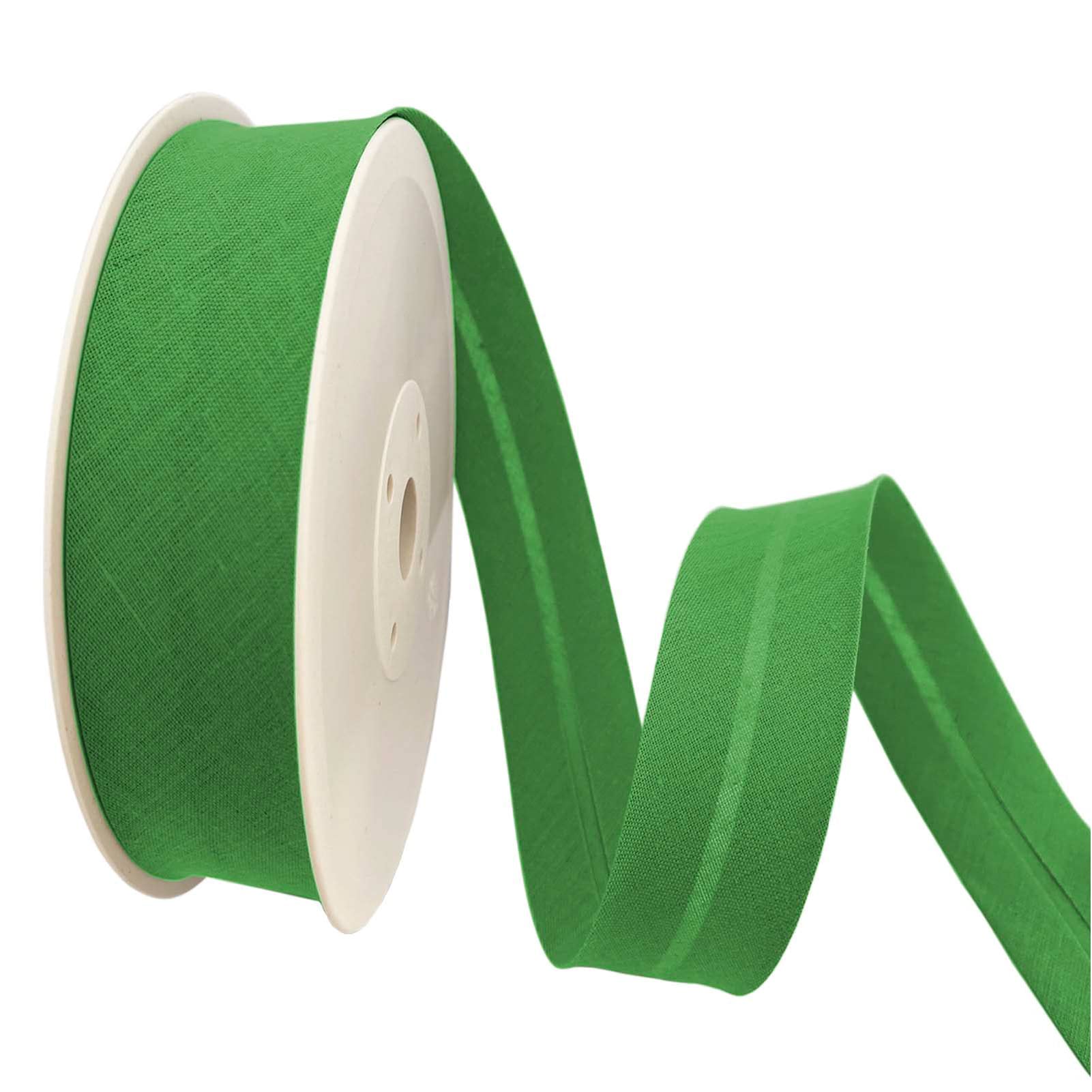 TEXTEX = 30mm Wide Bias Binding Tape. 50% Cotton and 50% Polyester. 10m Piece - (Moss Green)
