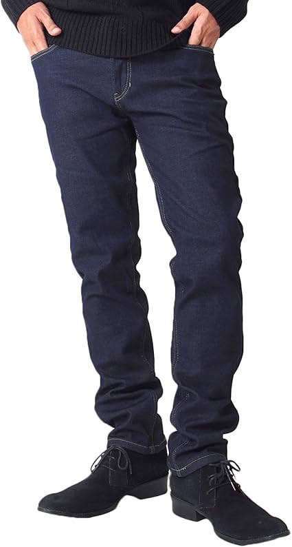Amazon エムシー メンズ 暖チノ スキニー デニム パンツ スリム ストレッチ ロングパンツ 通販