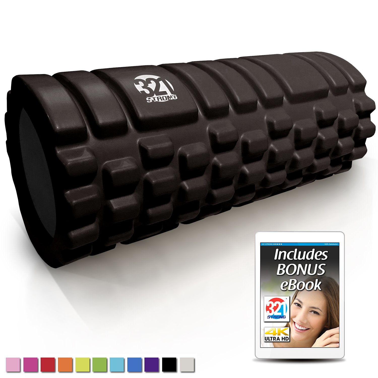 321 STRONG Foam Massage Roller - Deep Tissue Massager For Your Muscles & Back