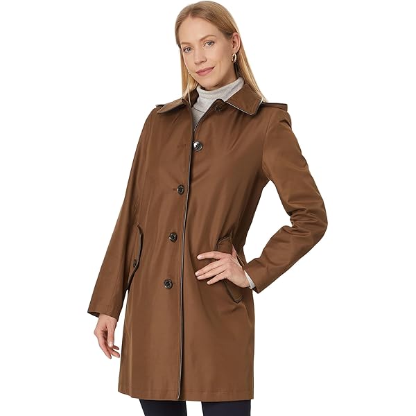 Amazon.com: Lauren Ralph Lauren 3/4 Berber Trim Quilt Jacket Black