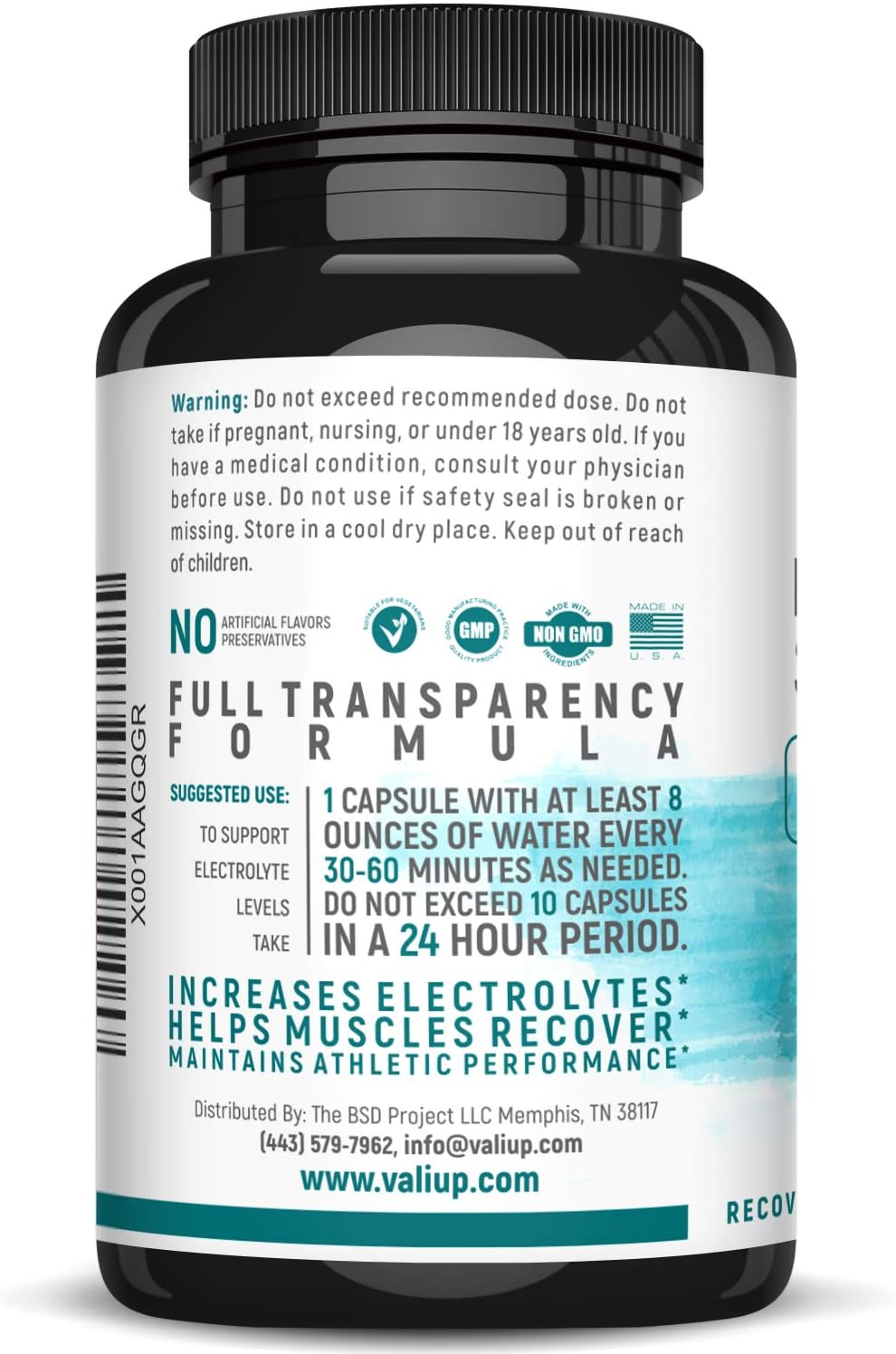 Electrolyte Salts Rapid Oral Rehydration Replacement Pills. Hydration Recovery Powder Supplement for Fast Dehydration Relief. Active Blend of Salt Minerals for Fluid Health, Stamina, Keto 120 Capsules: Health & Personal Care