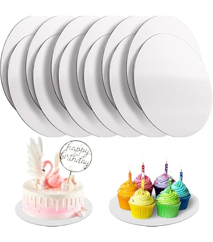ONE MORE Gold Laminated Cake Boards - 18-Pack With 8, 10, And 12-Inch Rounds For Tiered Cakes