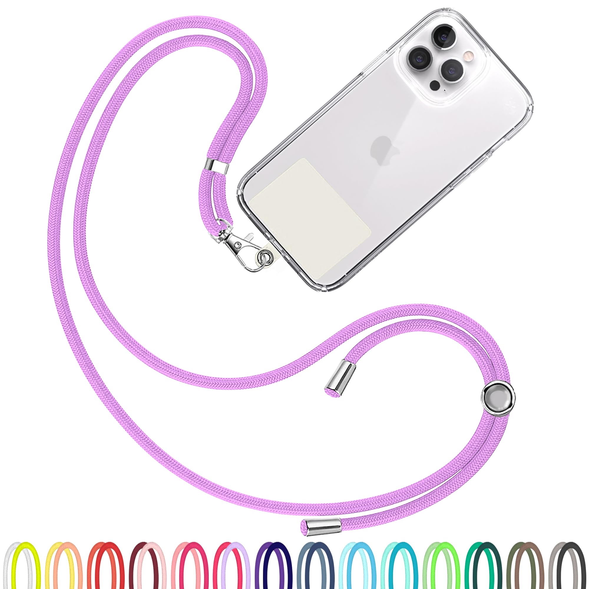 TBOC Cell Phone Lanyard [Violet] - Comfortable Universal Smartphone Lanyard - Easy to Use Neck Phone Holder [White Ice Patch] - Adjustable Length Phone Strap Crossbody - Fits All Mobile Phones