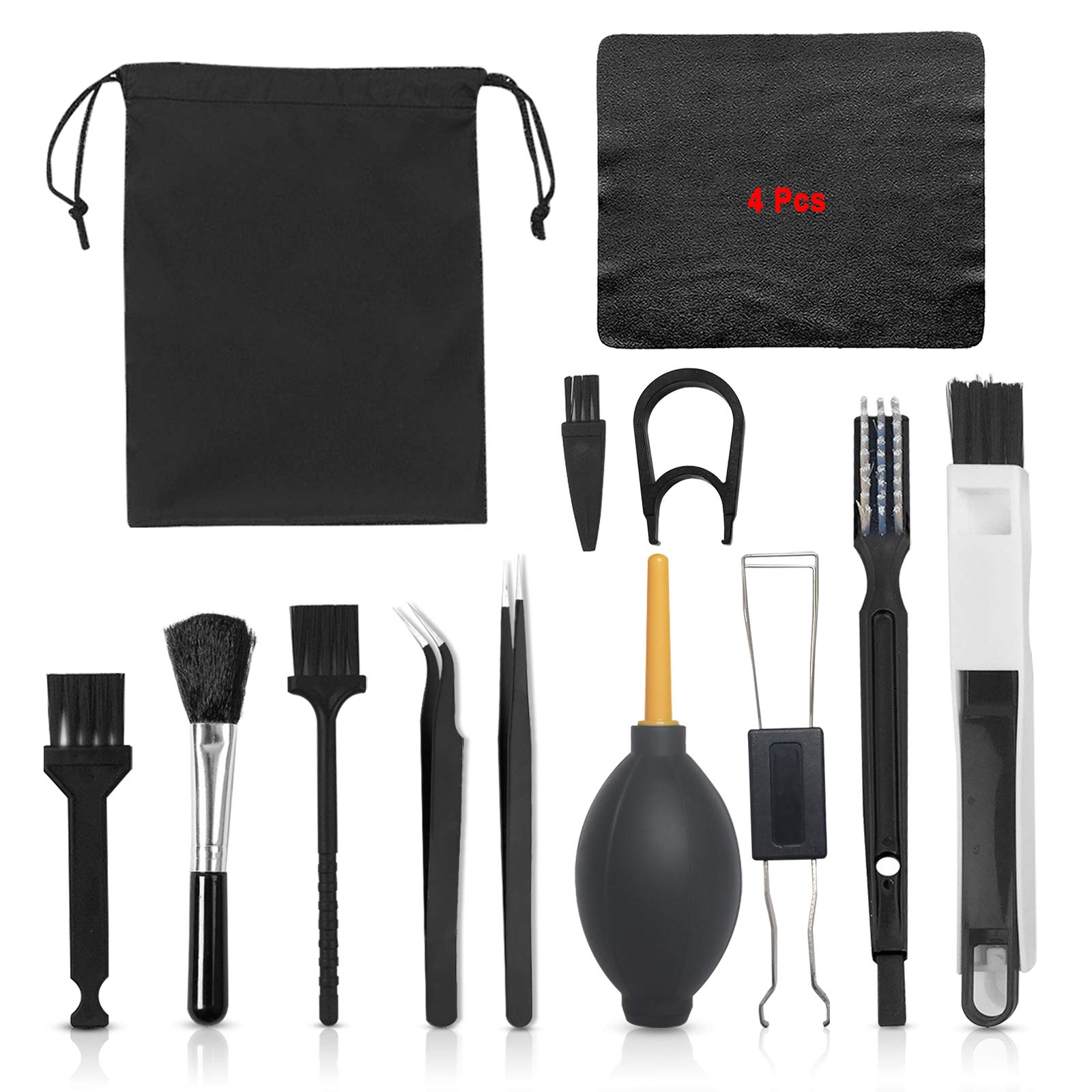 Keyboard Cleaning Brush Kit,PC Cleaning Kit,16 in 1 Plastic Anti Static Brush Laptop Keyboard PC Cleaning Kit Computer Electronic Equipment Cleaner Tool Set