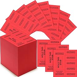 Kosiz 1000 Sheets 5 Bid Raffle Ticket Sheets
